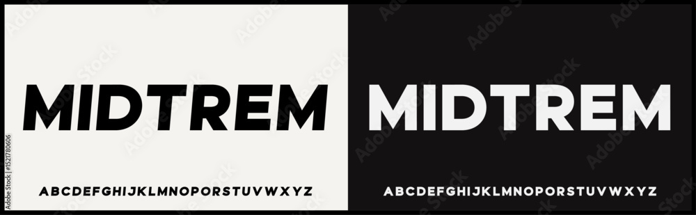 Poster modern bold vector font. uppercase alphabet with elegant and minimalist typography.