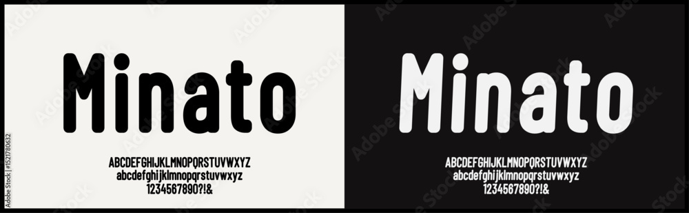 Poster rounded condensed vector font. uppercase, lowercase, and number alphabet vector font.
