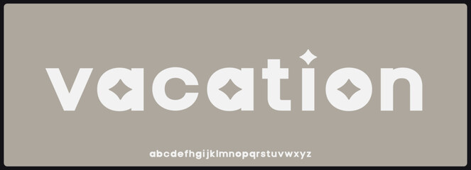 Modern sans serif vector font. elegant alphabet with lowercase.