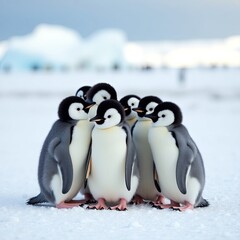 Obraz premium penguins on the rocks