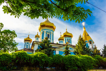 Golden domes of the Ciuflea Monastery of Chisinau,  Moldova