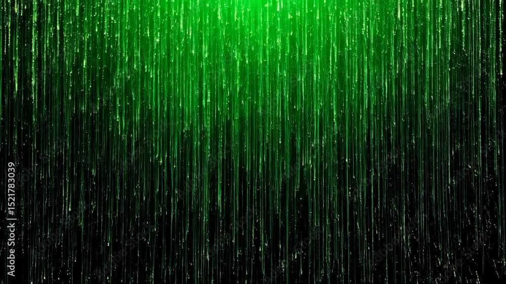Poster green digital rain background design creating a refreshing, vibrant atmosphere perfect for tech them