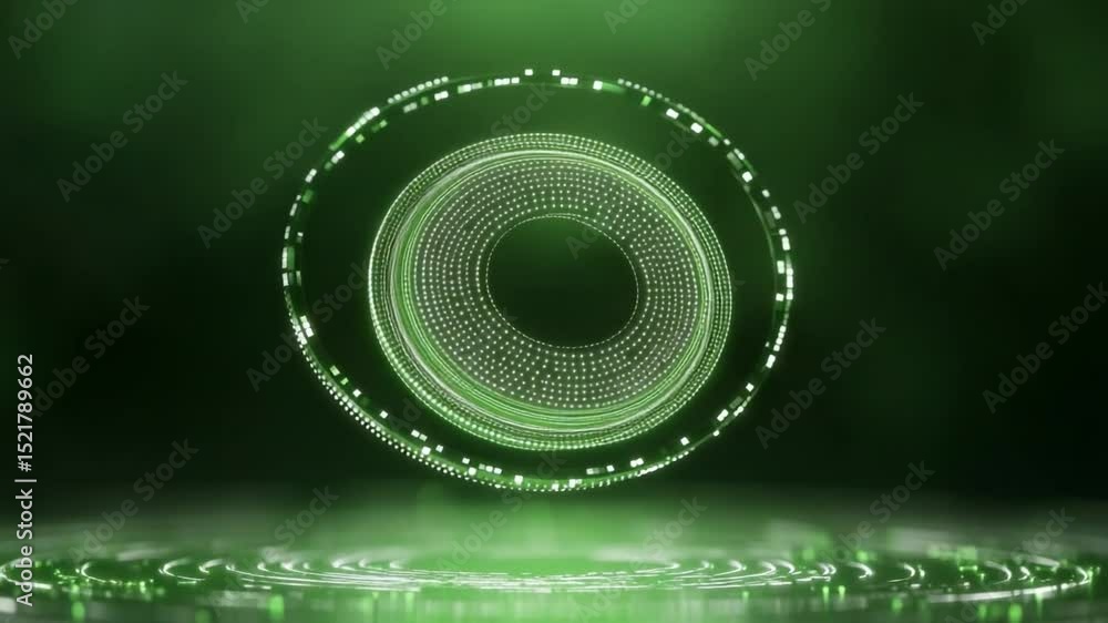 Poster ethereal green orb: an otherworldly, glowing orb floats serenely amidst a backdrop of enigmatic gree