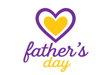 Celebrating Father s Day with heartfelt love and appreciation in purple on transparent background