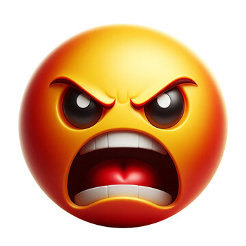 Angry Emoji isolated on a white background
