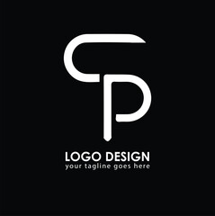 CP CP Logo Design, Creative Minimal Letter CP CP Monogram