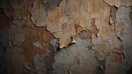 Fototapeta premium Aged red brick wall texture with cracks, a solid architectural background