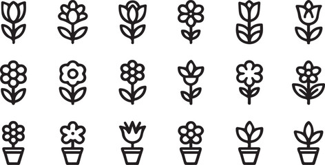 Set of black laurel wreaths vector icons and floral leaf tribal silhouette patterns for tattoo emblem design