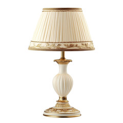 Elegant table lamp with pleated shade and decorative base enhancing home ambiance during evening hours