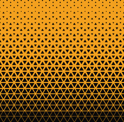 Abstract seamless geometric triangle pattern. Mosaic background of black triangles.Vector illustration on orange background ,Abstract seamless geometric pattern.