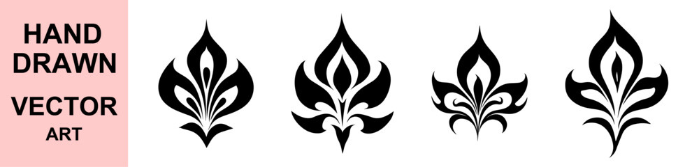 Black and white line vector illustration featuring abstract geometric shapes and minimalist design elements, perfect for modern artwork, backgrounds, branding, packaging, and digital graphic design.
