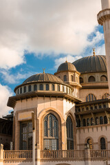 The mosque of Taksim Square at sunset in Istanbul,  Turkey