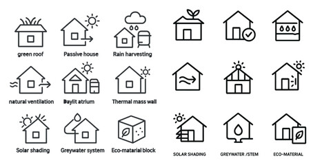 Sustainable building concepts and eco-friendly architecture design elements