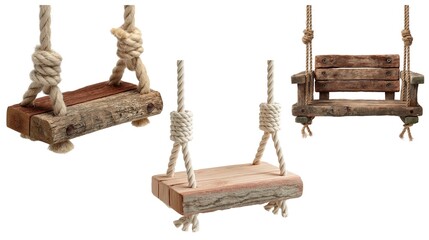 Rustic Rope Swings Create Childhood Memories Vintage Wooden Swings Evoke Warm Nostalgia