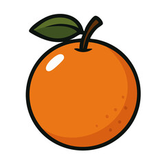  Flat vector illustration of an orange.