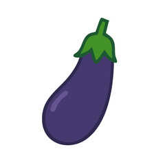 Flat vector illustration of an eggplant.