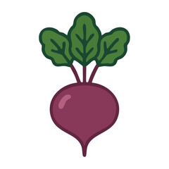 Flat vector illustration of a beetroot.