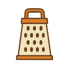 Flat vector illustration of a box grater.