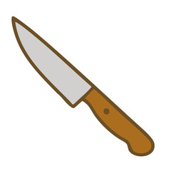  Flat vector illustration of a kitchen knife.