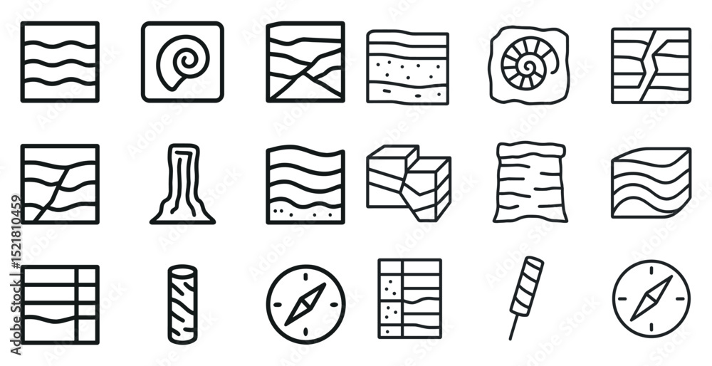 Poster geometric and natural patterns set for creative design projects