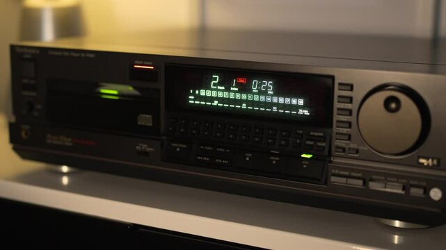 Vintage CD Player Compact Disc Shallow Depth of Field