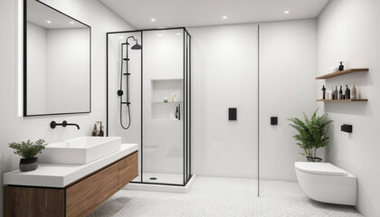 White themed bathroom with sink