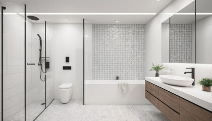 White themed bathroom with sink