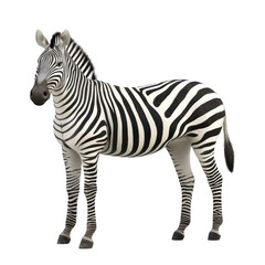 Obraz premium Zebra standing against a plain background showcasing its unique black and white stripes