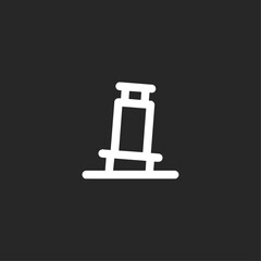  Leaning tower of pisa icon logo flat vector design