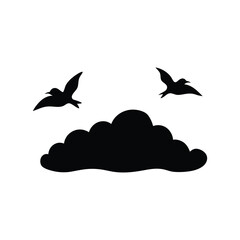 Naklejka premium birds flying in the sky