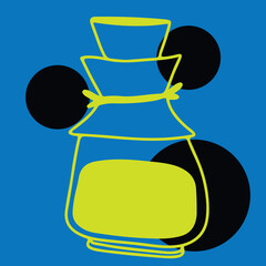 Coffee cup Cappuccino Linear drawing ink	
