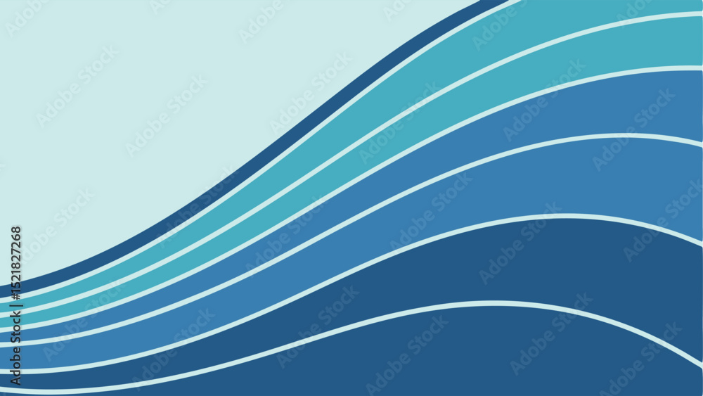 Poster abstract blue waves background design suitable for various creative design projects