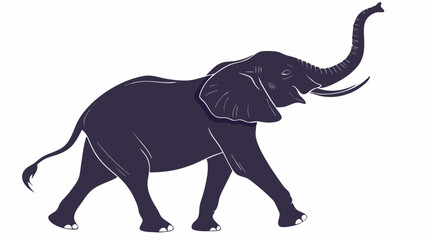 Obraz premium Majestic Elephant Illustration Powerful Symbol of Wisdom and Strength