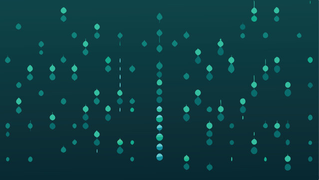 Abstract digital matrix background with binary code data stream design for technology themes