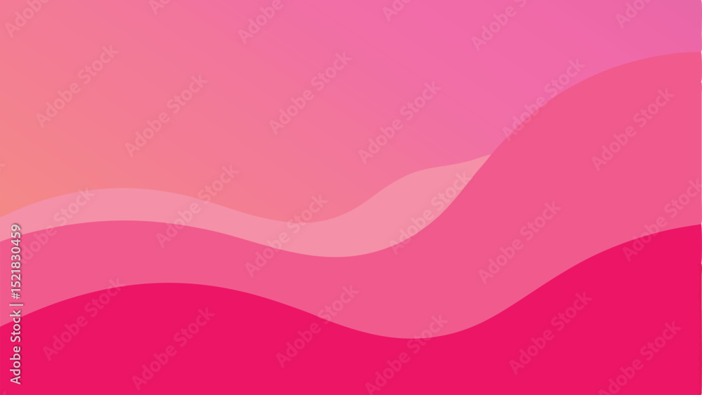 Poster abstract pink gradient background with wavy shapes suitable for design projects