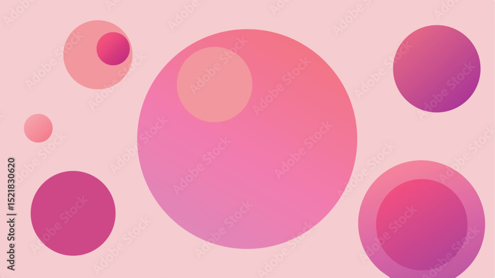 Poster abstract pink gradient circles background for modern design projects with transparency
