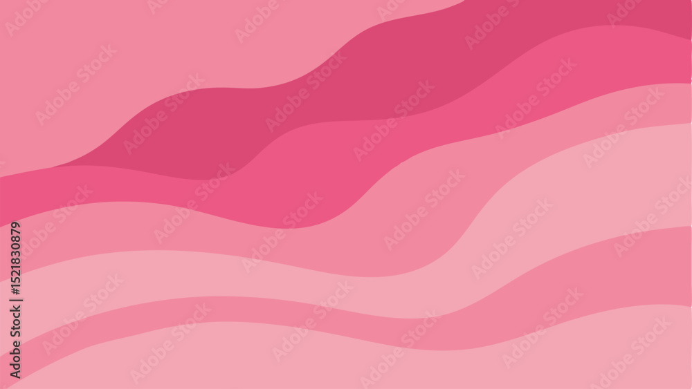Poster abstract pink wave pattern with gradient effect on a white background