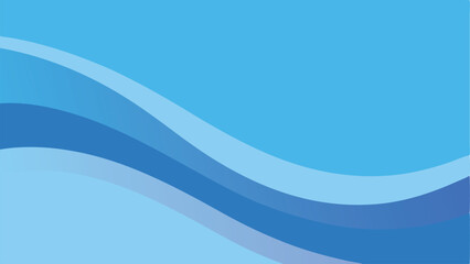 Abstract wavy blue background with layers for design and decorative projects