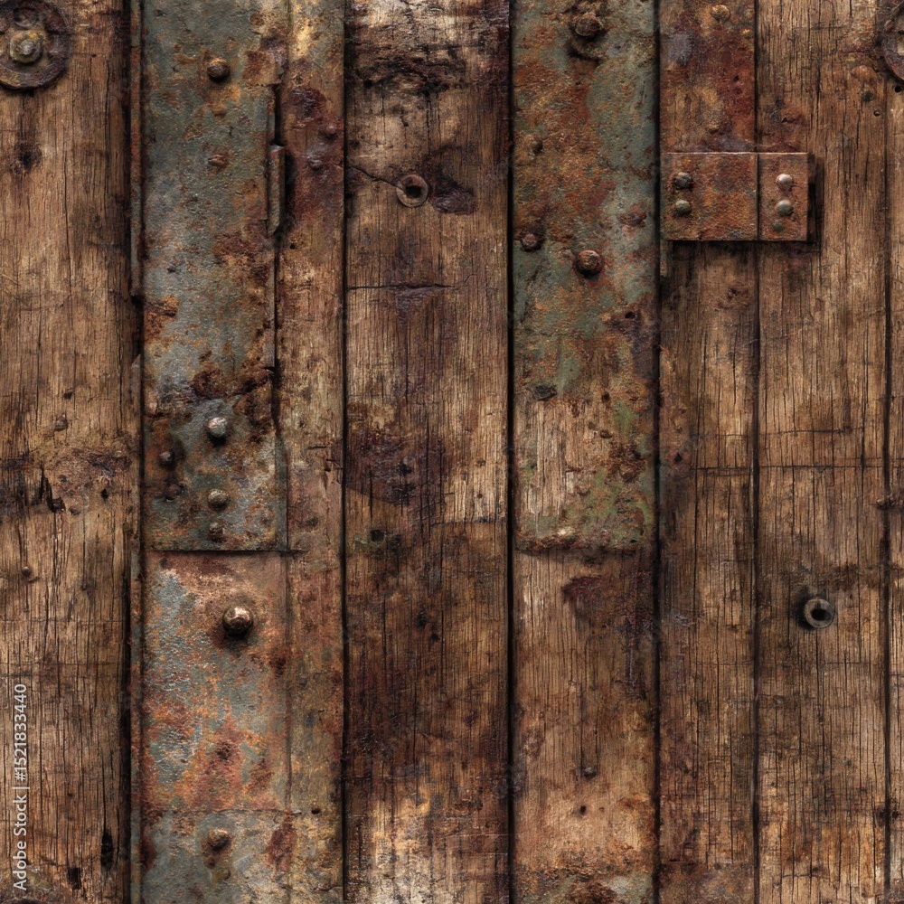 Poster seamless background texture richly detailed old wooden displays a blend of age and wear, perfect for