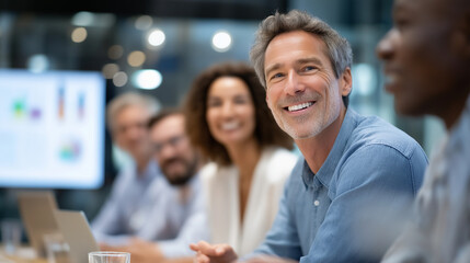Fototapeta premium Modern Creative Agency Team Meeting for Strategy Planning