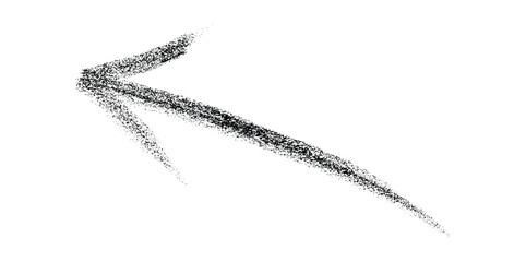 Hand-drawn crayon Balck arrow marker isolated PNG transparent. Hand-drawn brush stroke arrows on a transparent background	