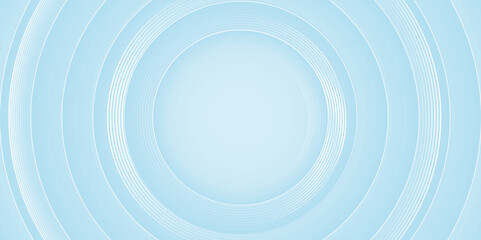 Abstract blue 3D circular layered background vector illustration. Futuristic blue round shape background.