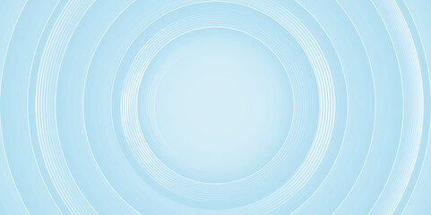 Abstract blue 3D circular layered background vector illustration. Futuristic blue round shape background.