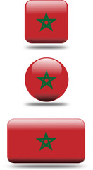 Set of 3D Morocco Flags in Multiple Shapes and Styles