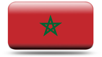 3D Rectangular Flag of Morocco with Realistic Finish