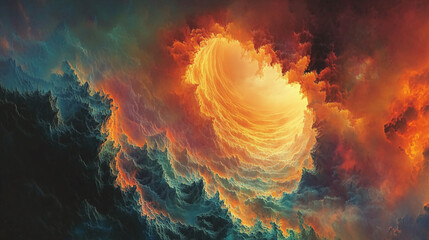 Abstract colorful clouds background wallpaper art painting for desktop and mobile phone screens 4k