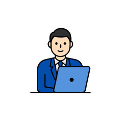 businessman with laptop