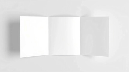 Brochure 3D Rendering White Blank Mockup on a clean light gray background