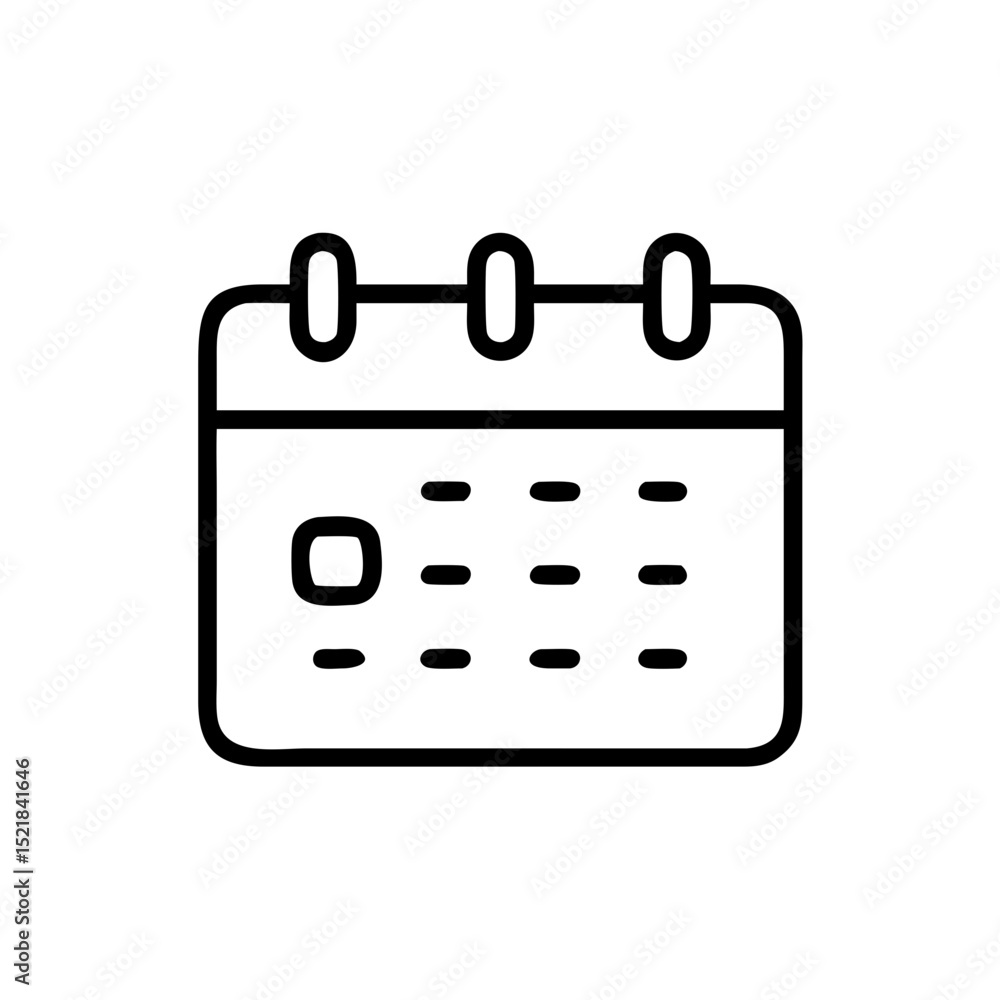 Poster elegant minimalist calender design element perfect for branding projects logos and website interface