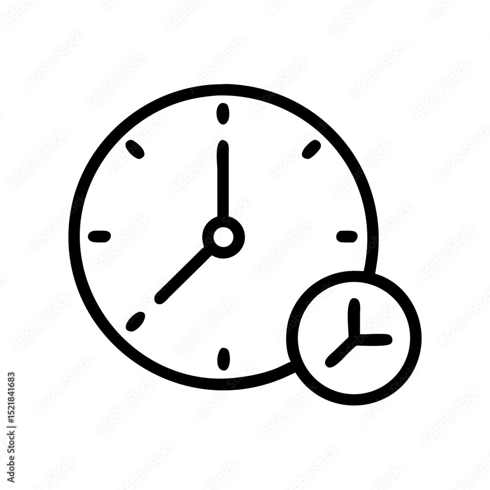 Poster elegant abstract clock time design element perfect for logo branding projects needing a sophisticate